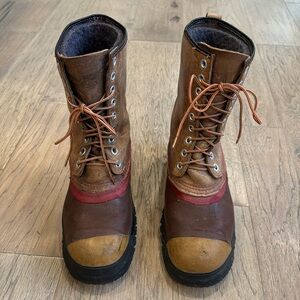 Vintage Made in USA Work Sport Hunting Leather Men’s Boots 10